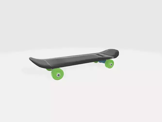 skateboarding low poly for printing