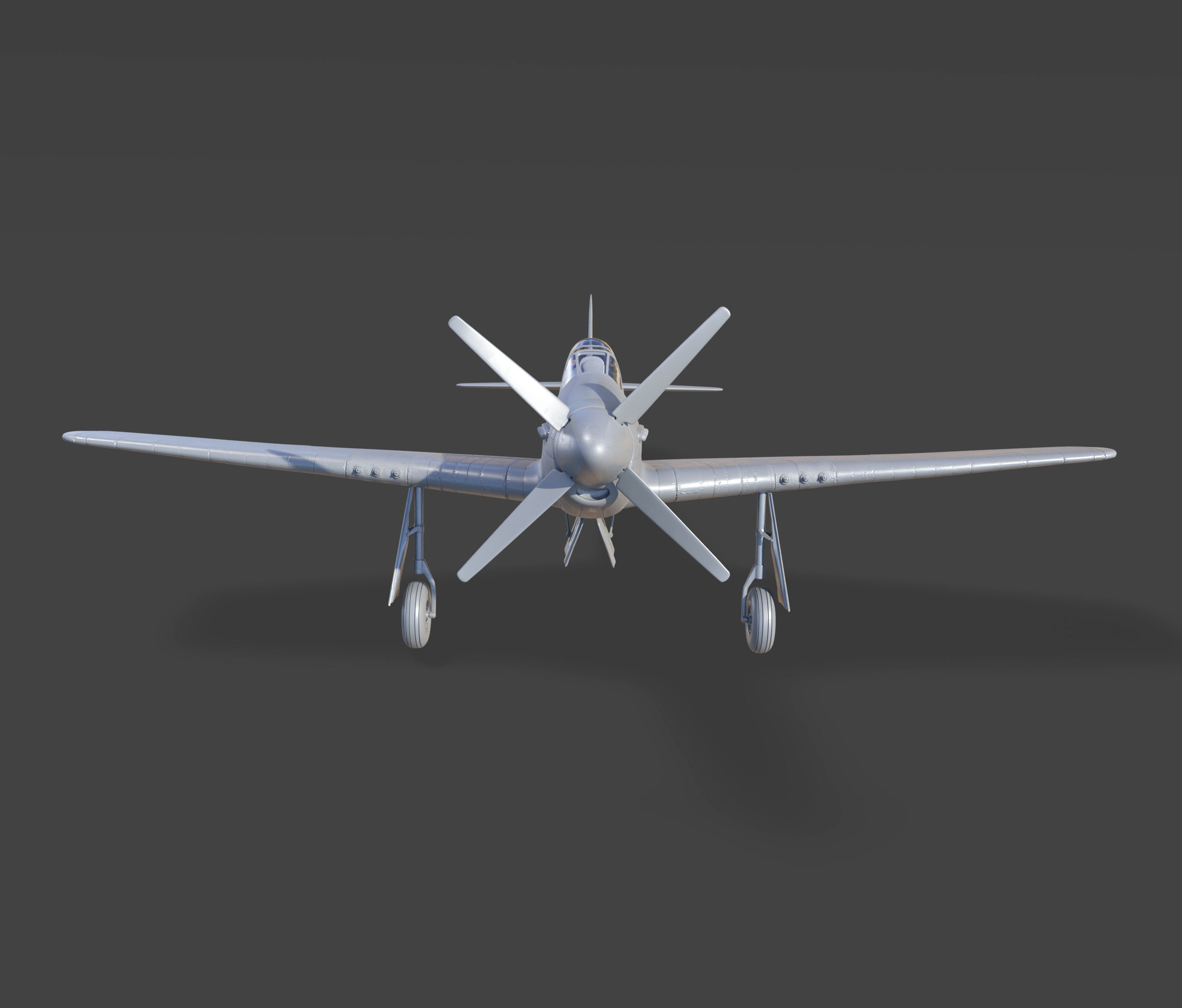 p51D Mustang - High Quality WW2 Warbird 3D model_14