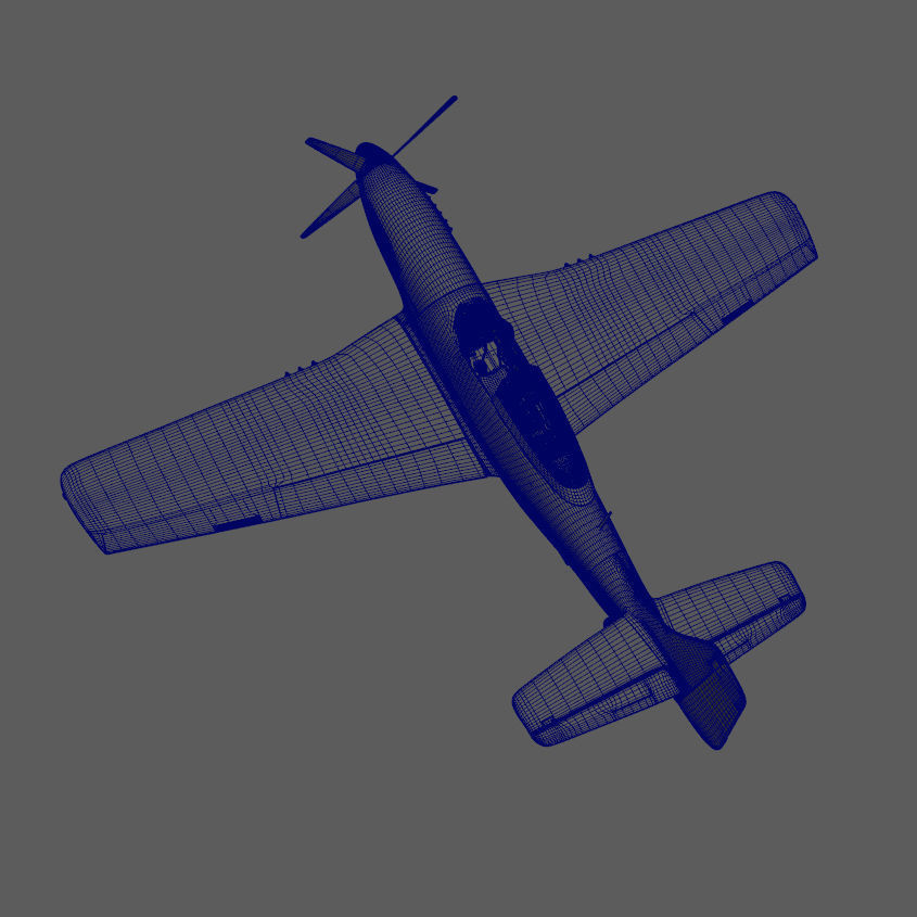 p51D Mustang - High Quality WW2 Warbird 3D model_15