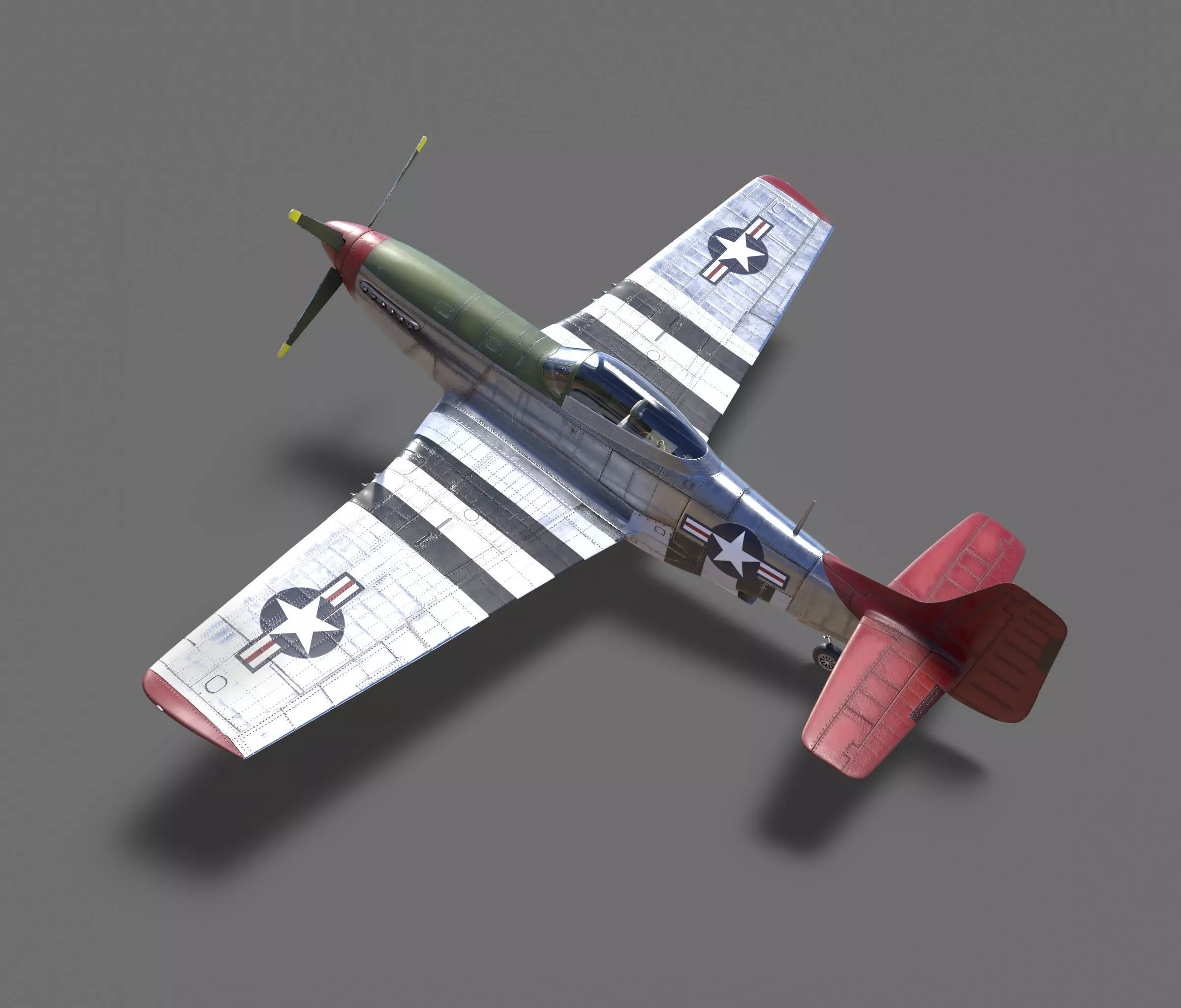 p51D Mustang - High Quality WW2 Warbird 3D model_0