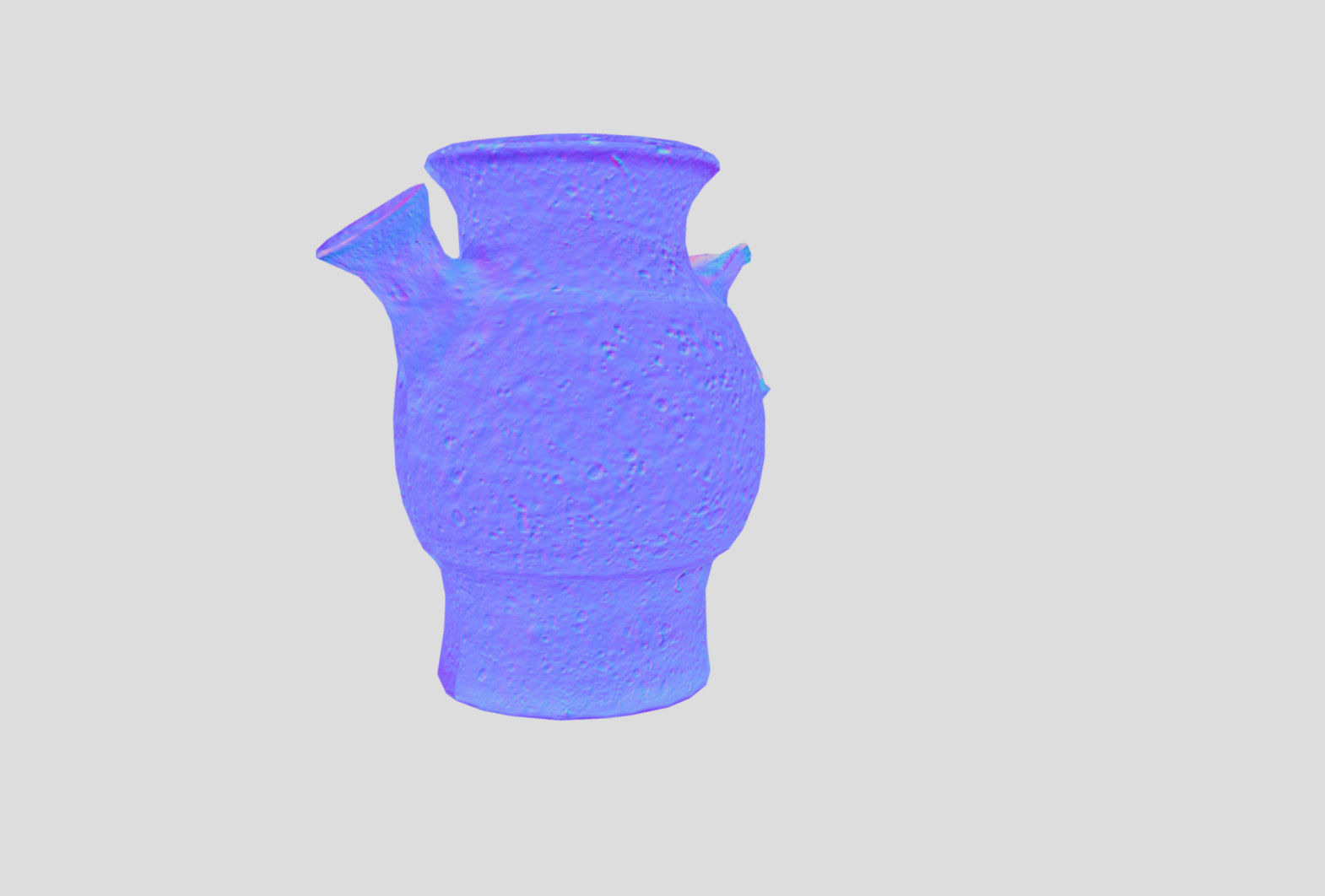 Egypt Blue - reconstructed broken vase Low-poly 3D model_37