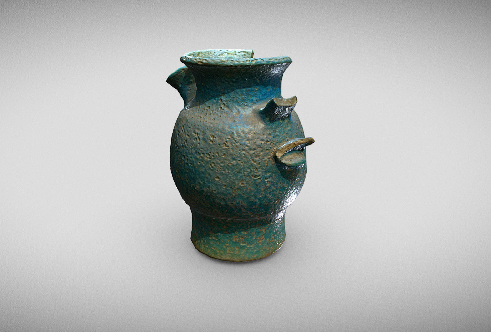 Egypt Blue - reconstructed broken vase Low-poly 3D model_14