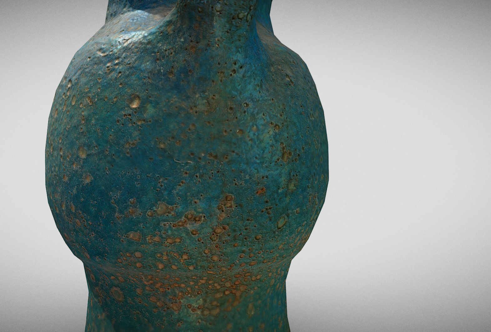 Egypt Blue - reconstructed broken vase Low-poly 3D model_17