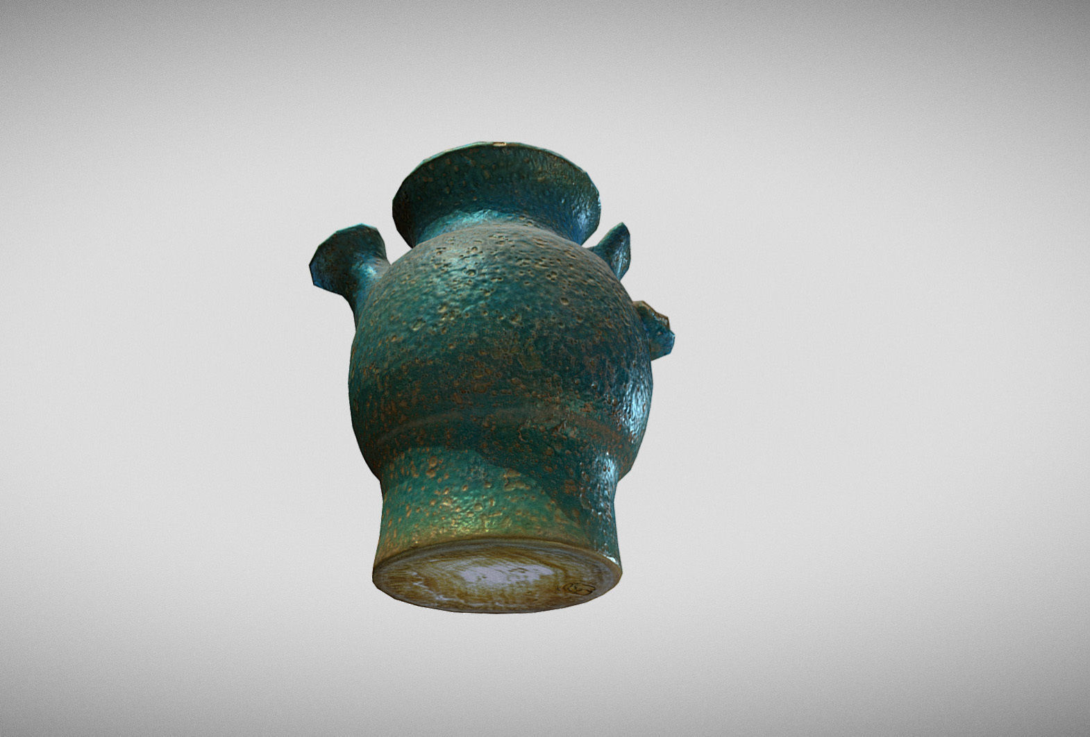 Egypt Blue - reconstructed broken vase Low-poly 3D model_16