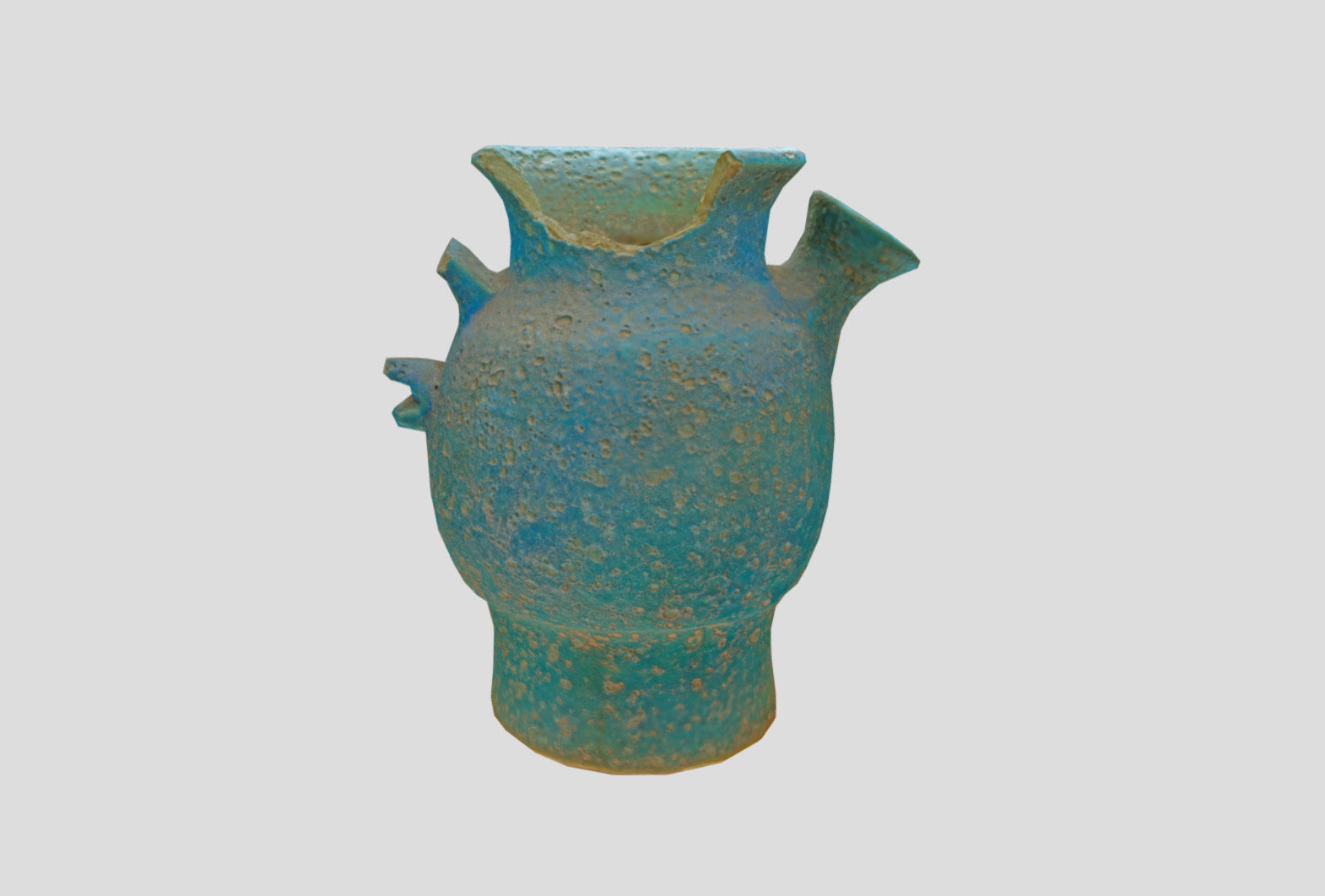 Egypt Blue - reconstructed broken vase Low-poly 3D model_33