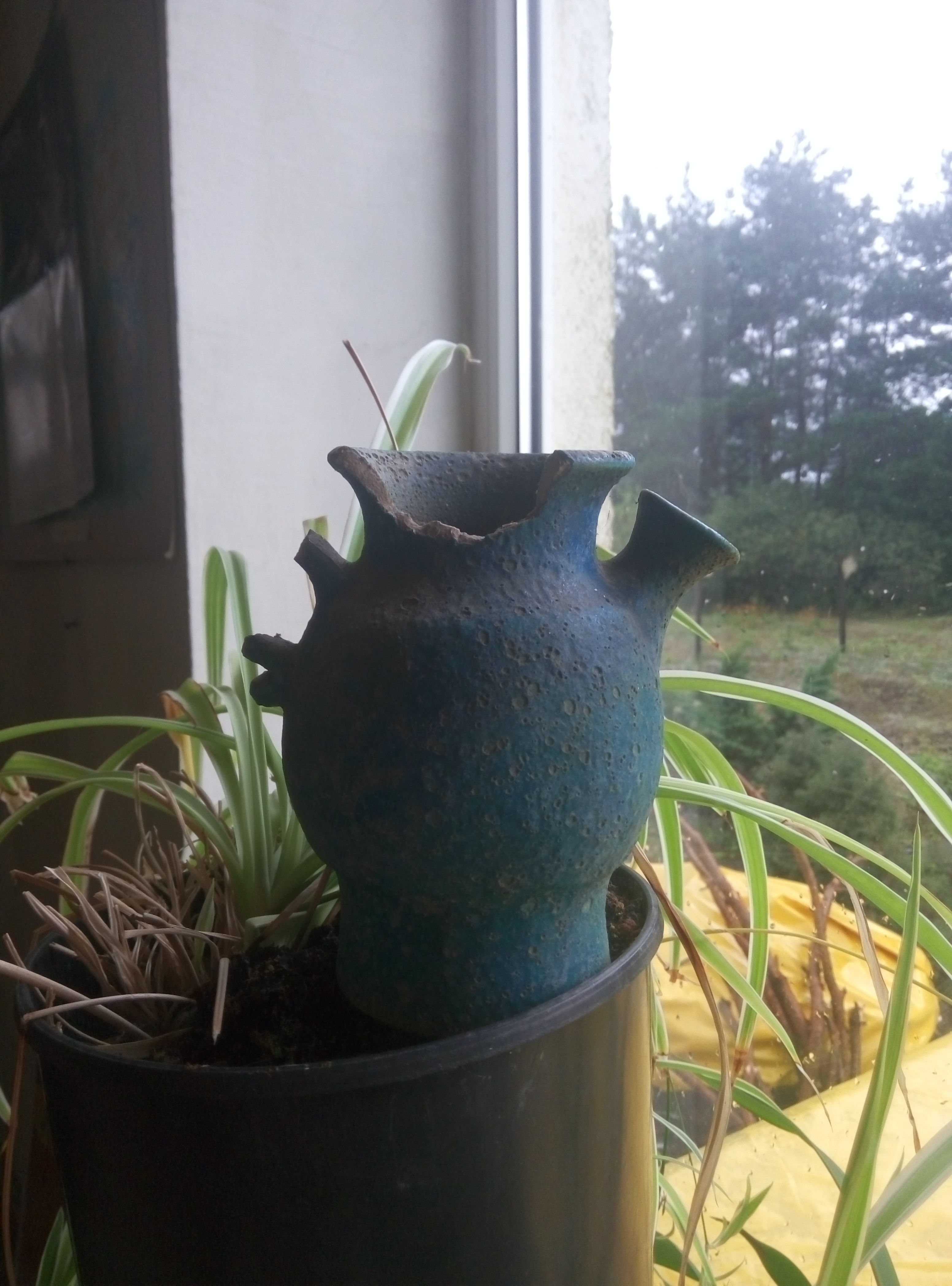 Egypt Blue - reconstructed broken vase Low-poly 3D model_55