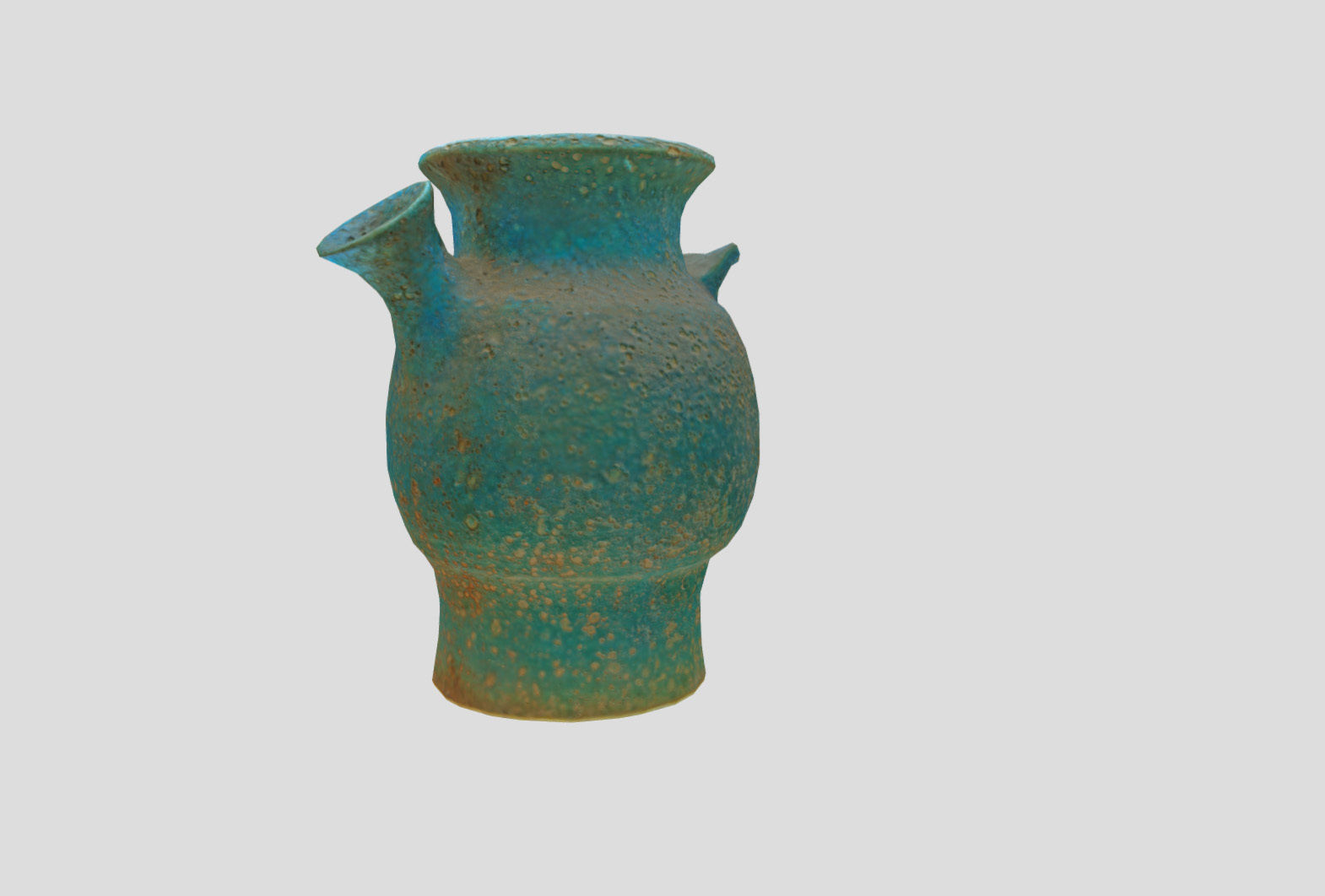 Egypt Blue - reconstructed broken vase Low-poly 3D model_29