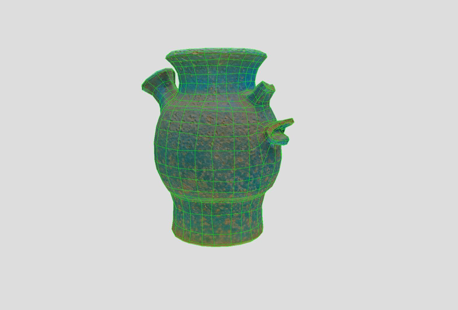 Egypt Blue - reconstructed broken vase Low-poly 3D model_28