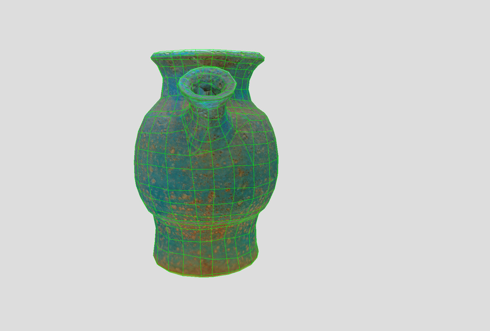Egypt Blue - reconstructed broken vase Low-poly 3D model_21