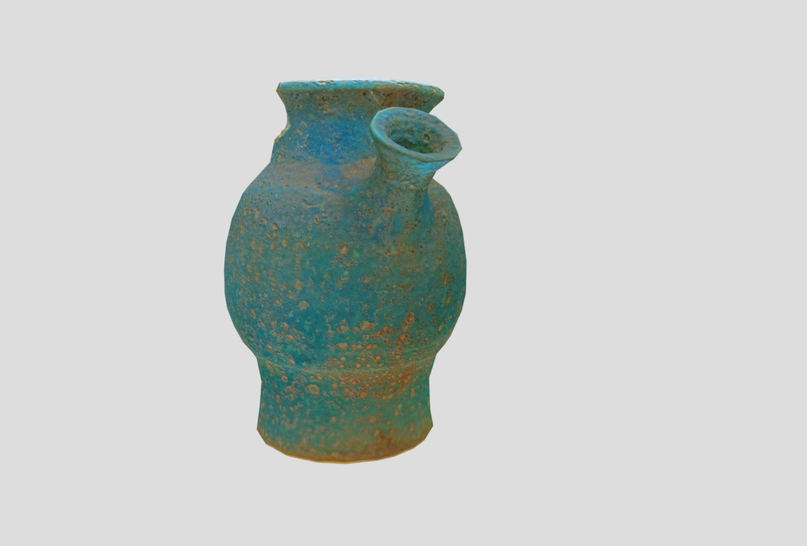Egypt Blue - reconstructed broken vase Low-poly 3D model_32