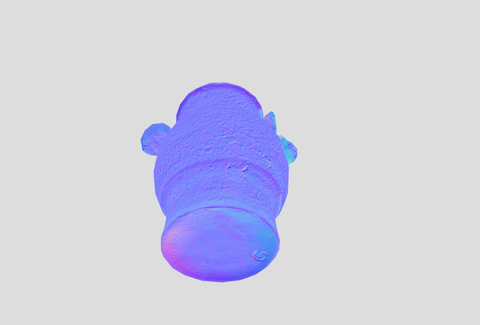 Egypt Blue - reconstructed broken vase Low-poly 3D model_39