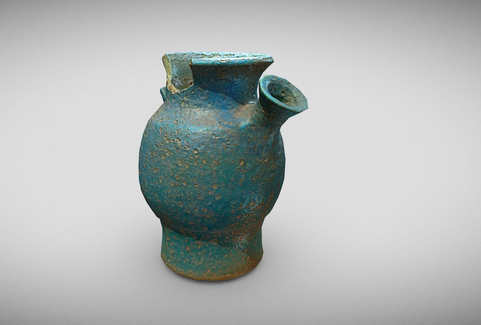 Egypt Blue - reconstructed broken vase Low-poly 3D model_3