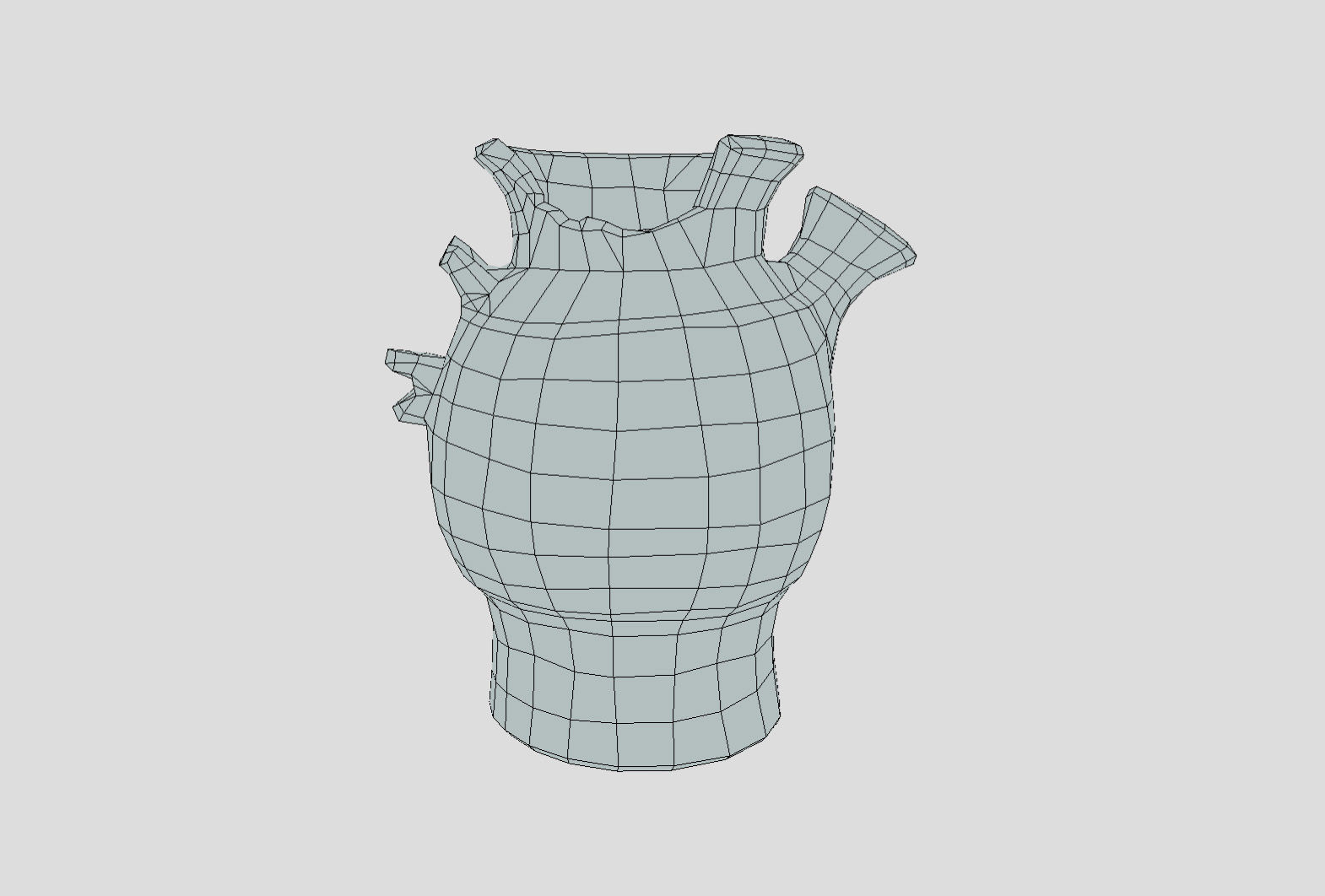 Egypt Blue - reconstructed broken vase Low-poly 3D model_50