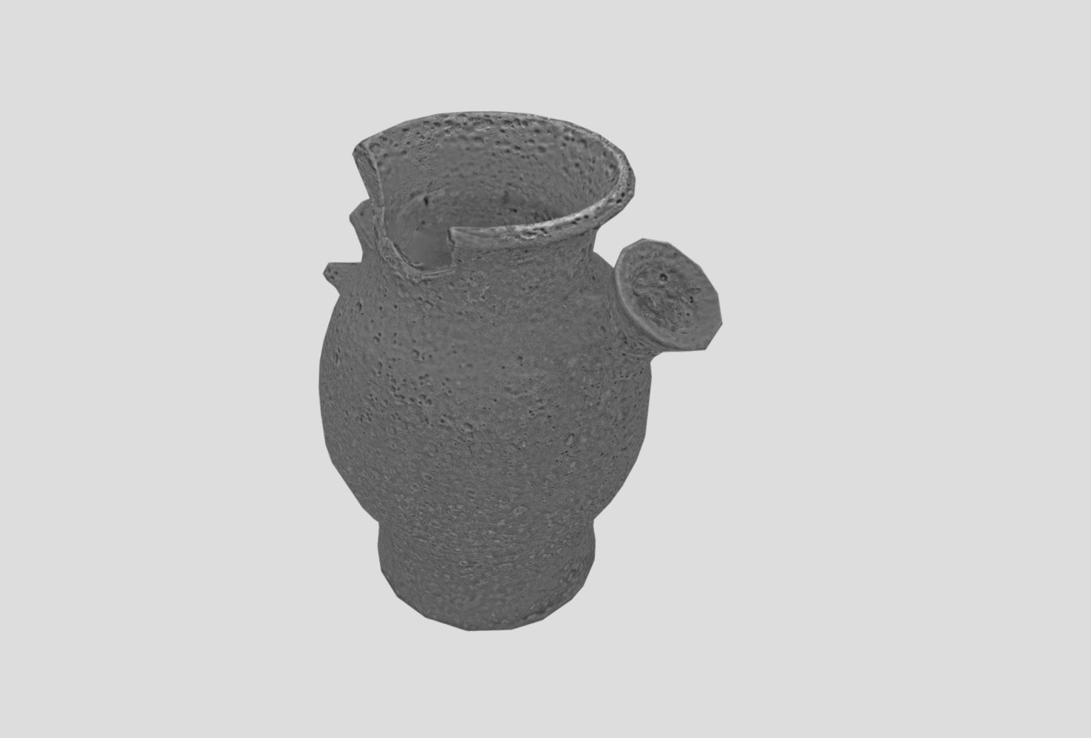 Egypt Blue - reconstructed broken vase Low-poly 3D model_42