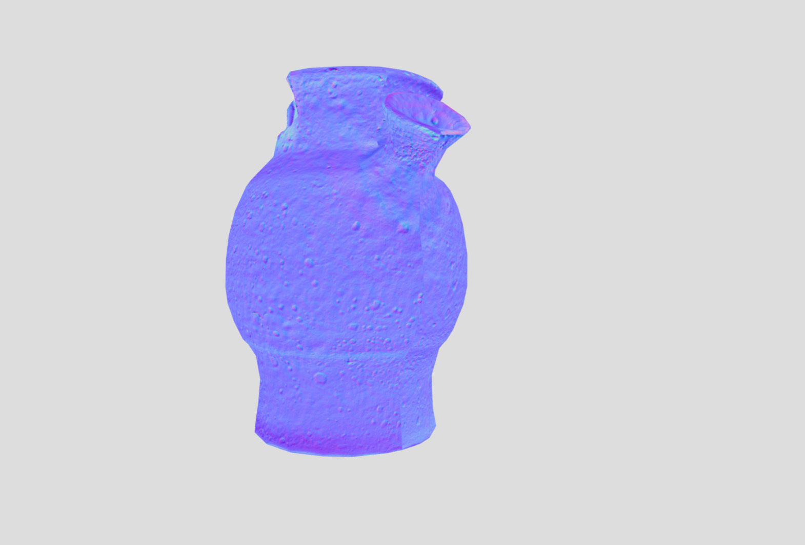 Egypt Blue - reconstructed broken vase Low-poly 3D model_40