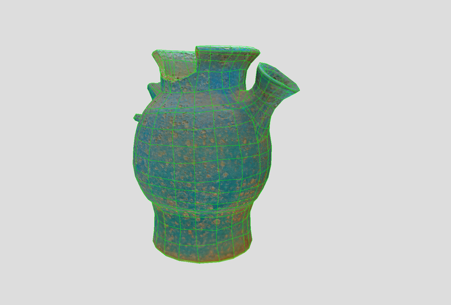 Egypt Blue - reconstructed broken vase Low-poly 3D model_24