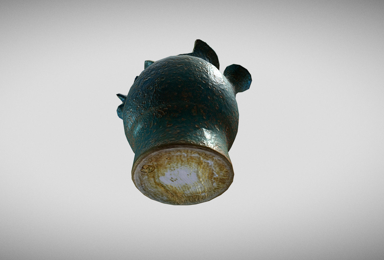 Egypt Blue - reconstructed broken vase Low-poly 3D model_13
