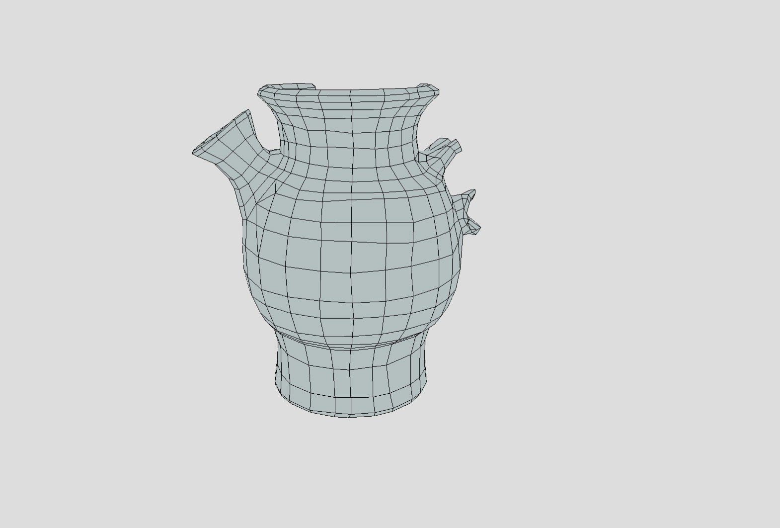 Egypt Blue - reconstructed broken vase Low-poly 3D model_48