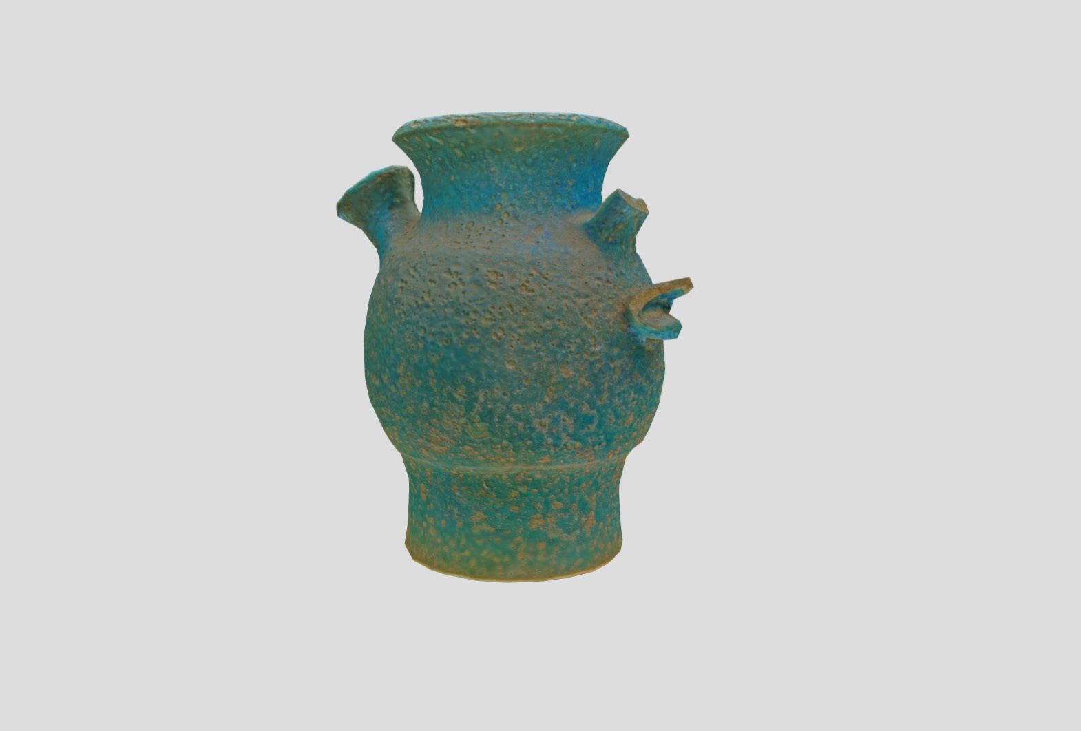 Egypt Blue - reconstructed broken vase Low-poly 3D model_31