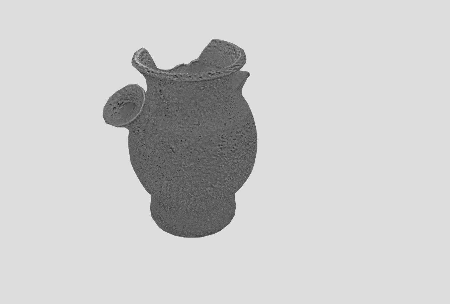 Egypt Blue - reconstructed broken vase Low-poly 3D model_41