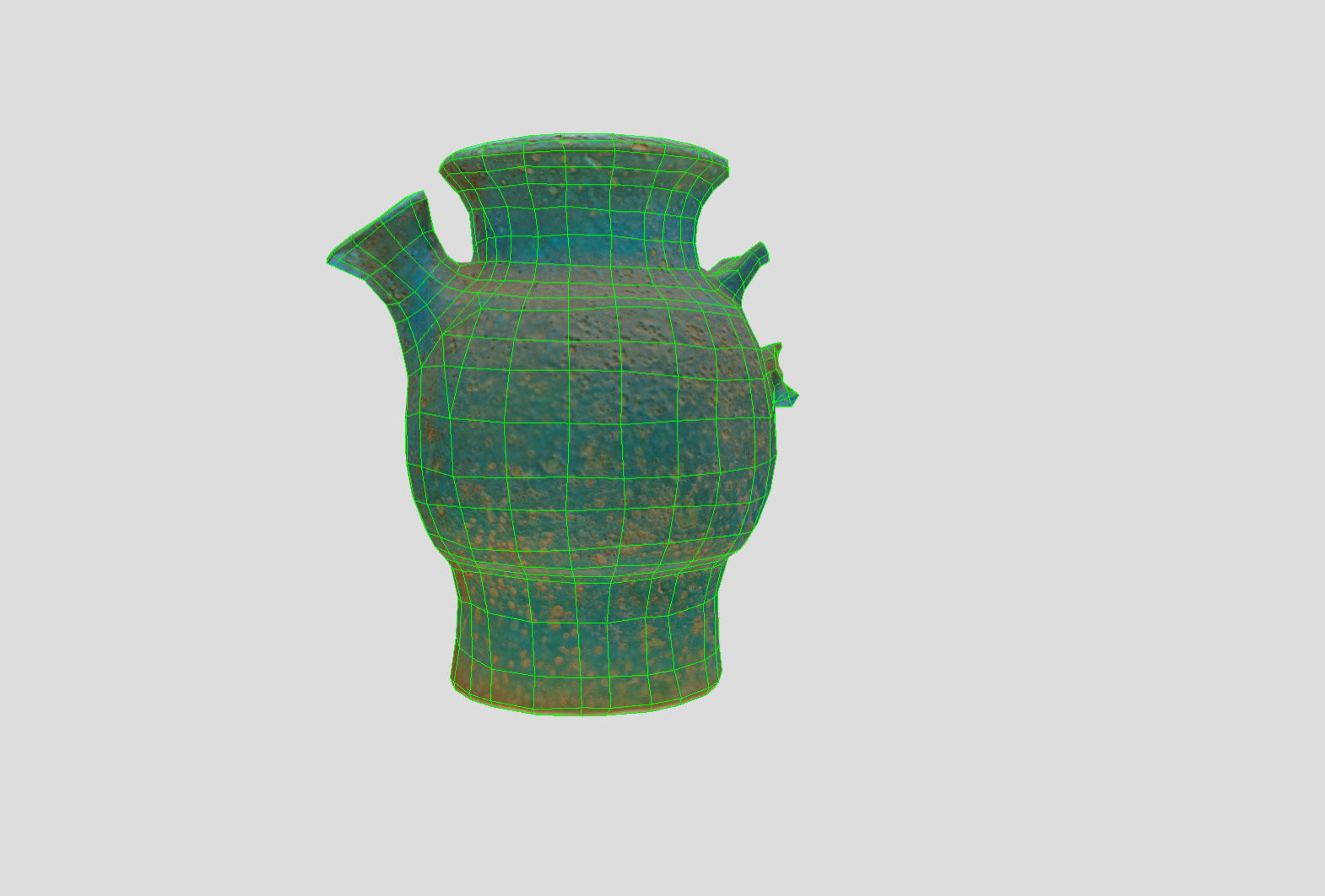 Egypt Blue - reconstructed broken vase Low-poly 3D model_19