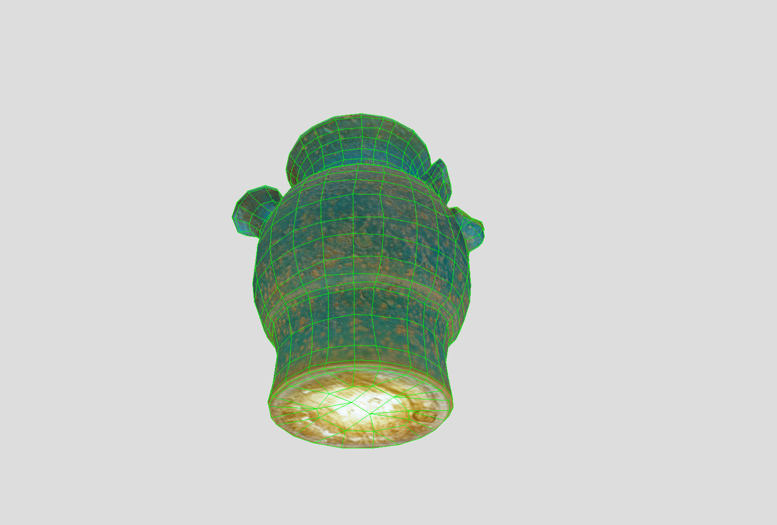 Egypt Blue - reconstructed broken vase Low-poly 3D model_22