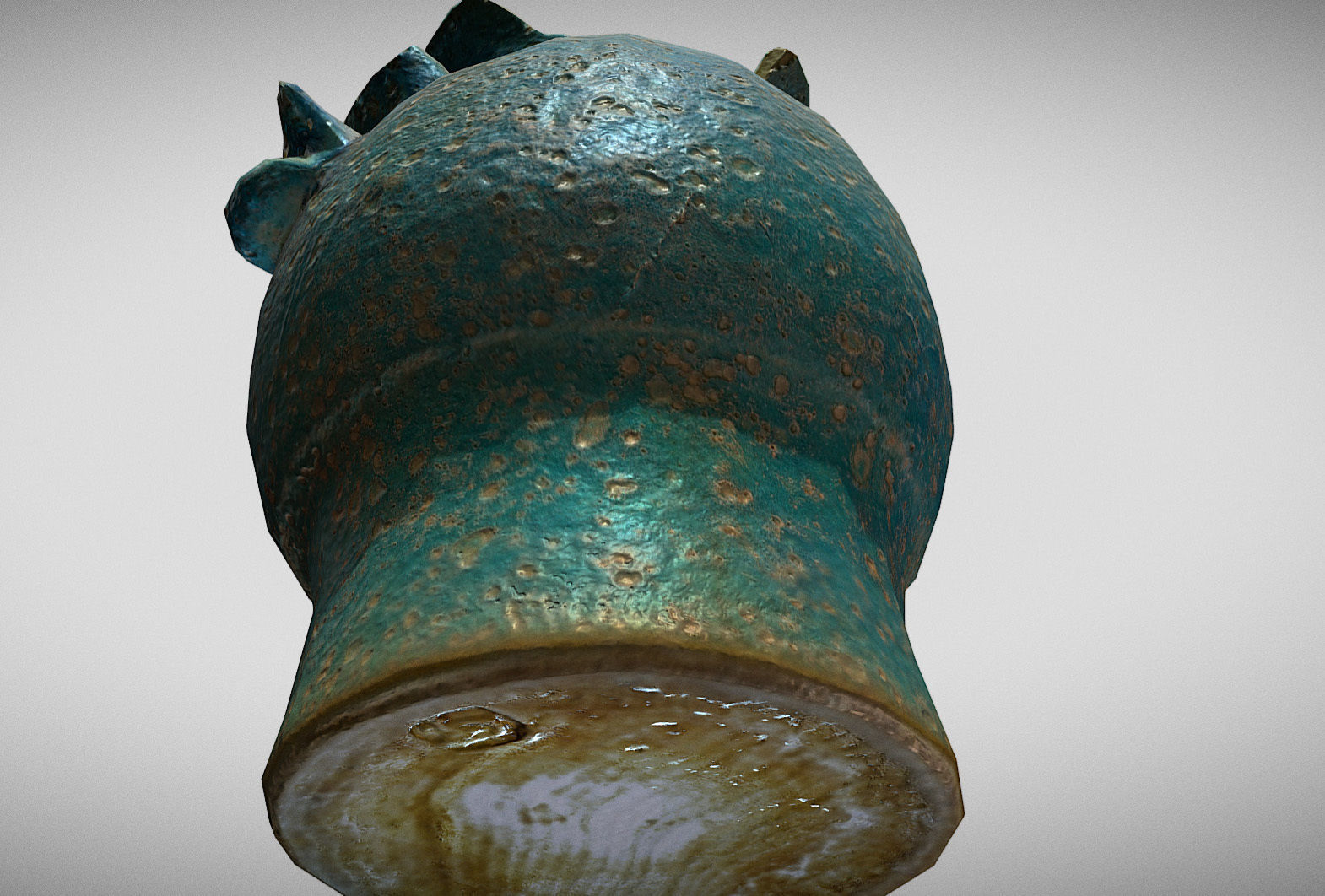 Egypt Blue - reconstructed broken vase Low-poly 3D model_15