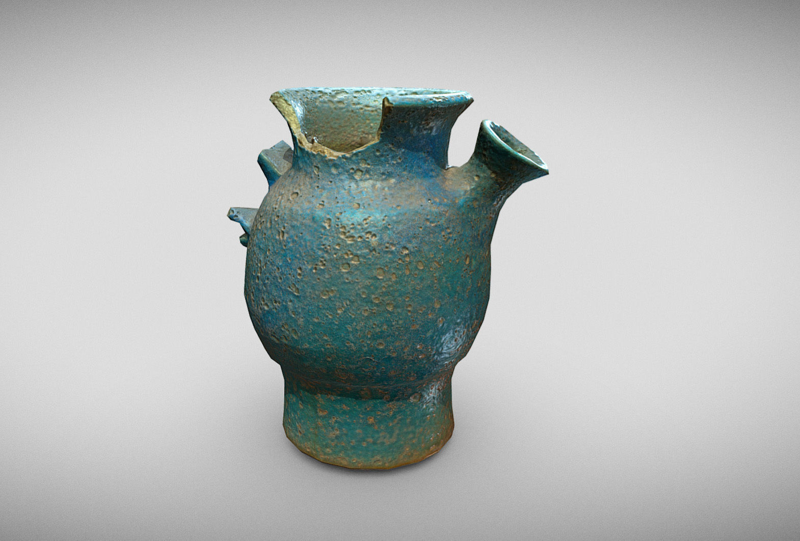 Egypt Blue - reconstructed broken vase Low-poly 3D model_2