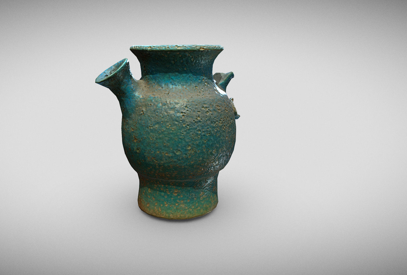 Egypt Blue - reconstructed broken vase Low-poly 3D model_9