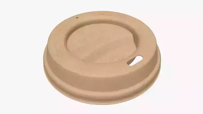 Biodegradable disposable paper coffee cup lid