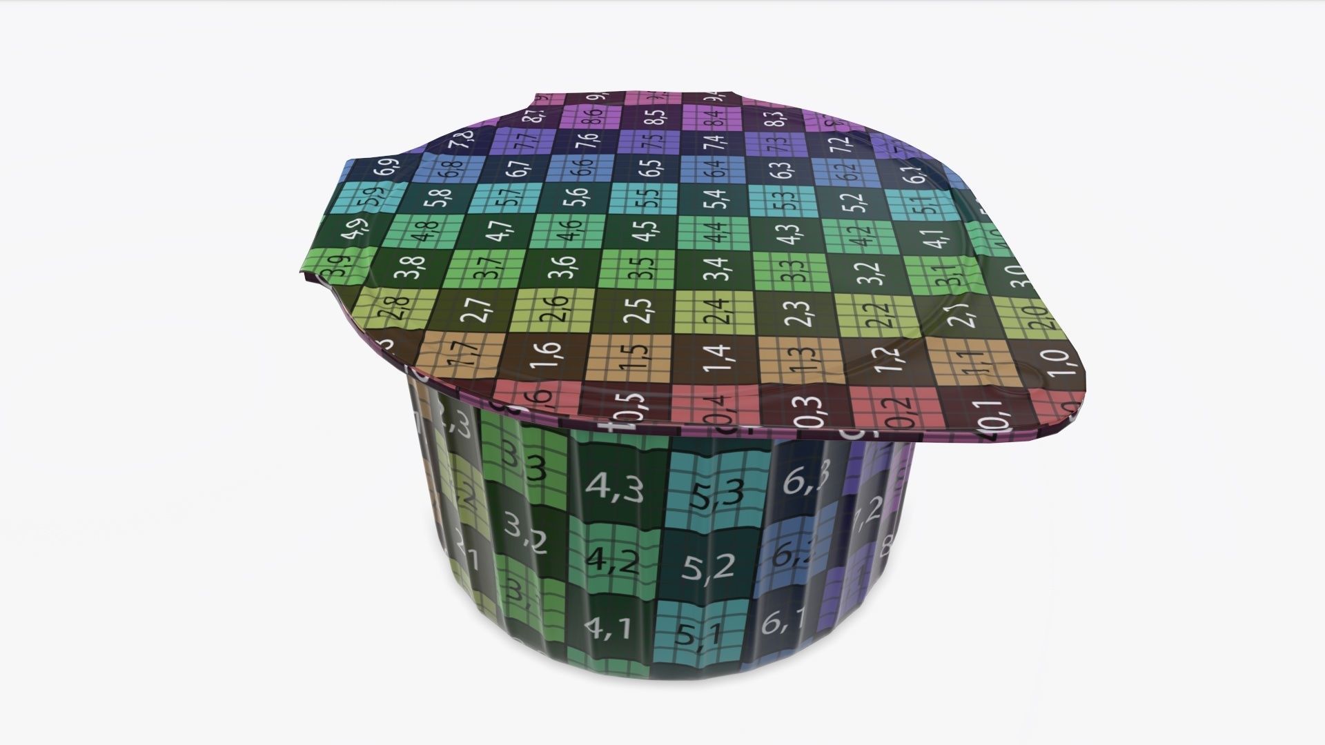 Coffee creme jar sealed mock-up 3D model_10