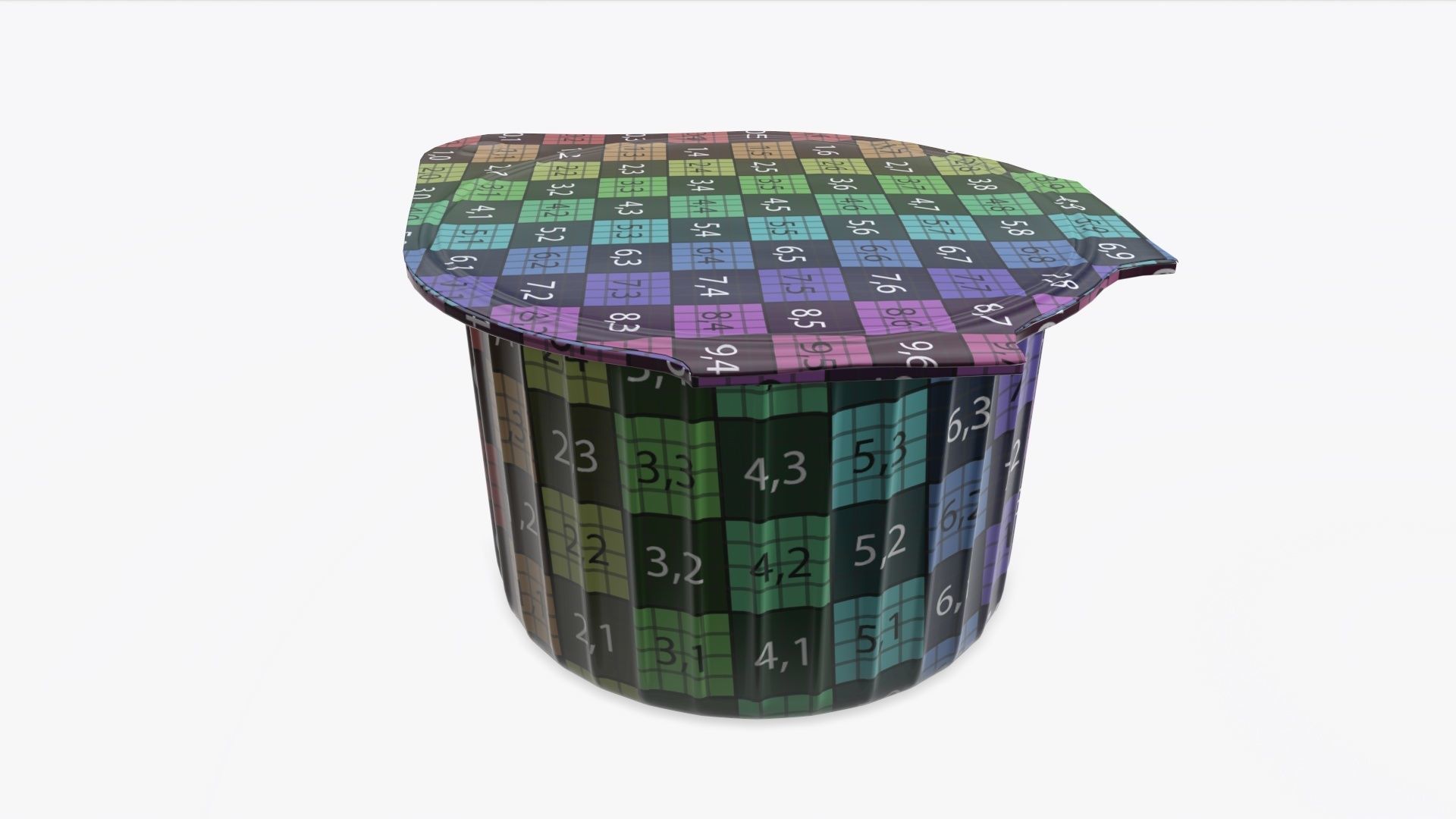 Coffee creme jar sealed mock-up 3D model_12