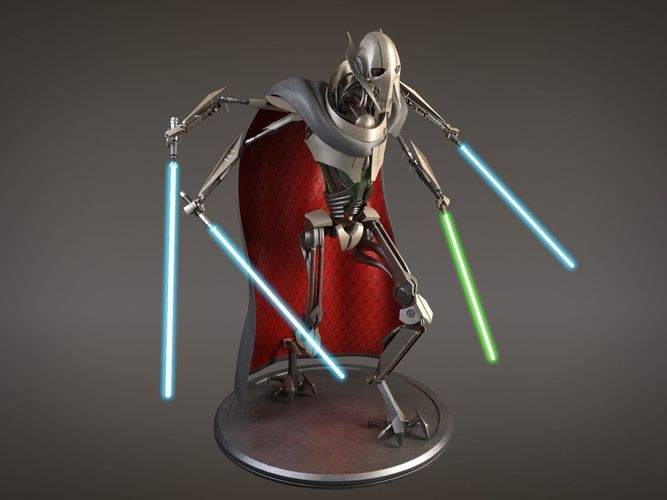 Star Wars General Grievous rigged for Maya 3D model