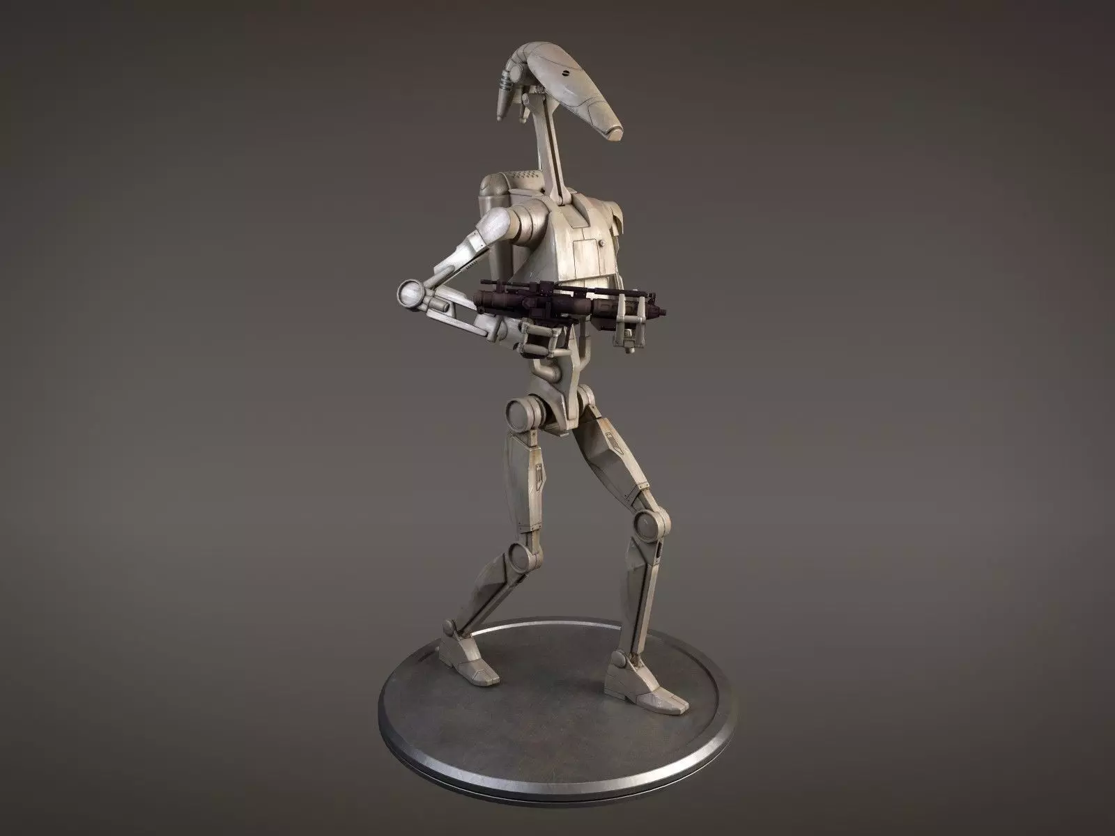 Star Wars Battle Droid rigged for Maya 3D model_0