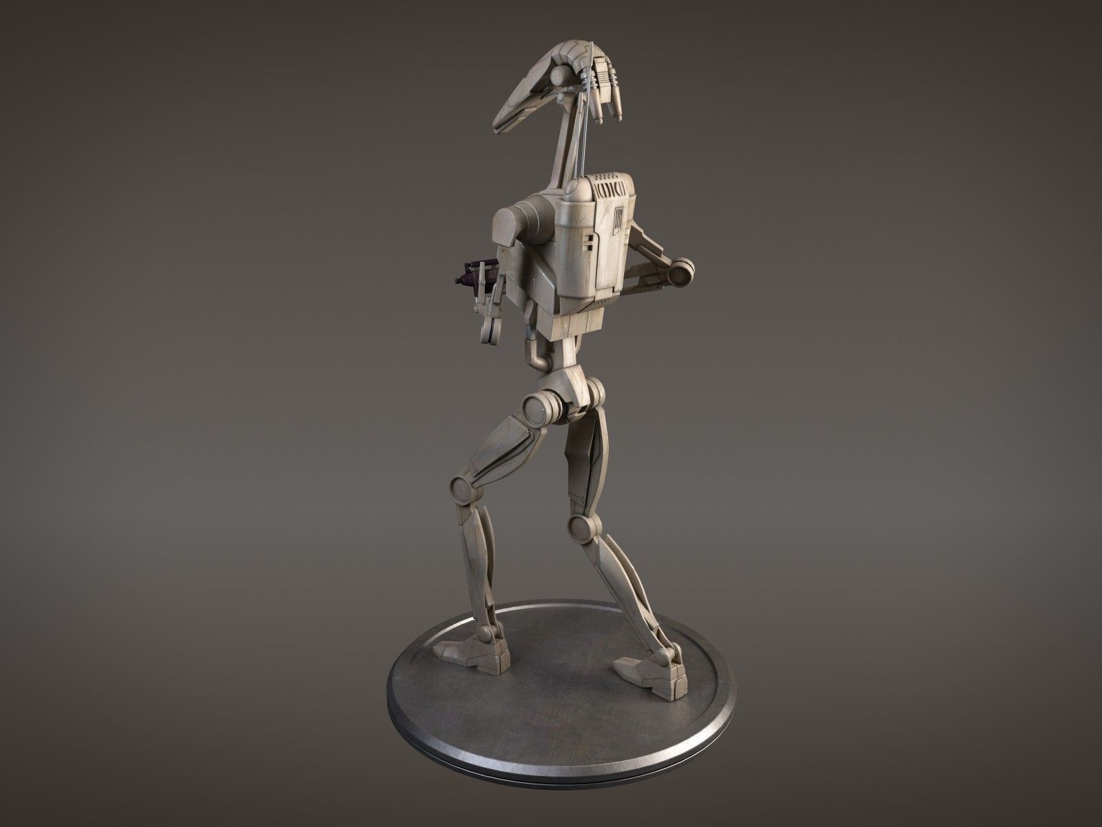Star Wars Battle Droid rigged for Maya 3D model_1