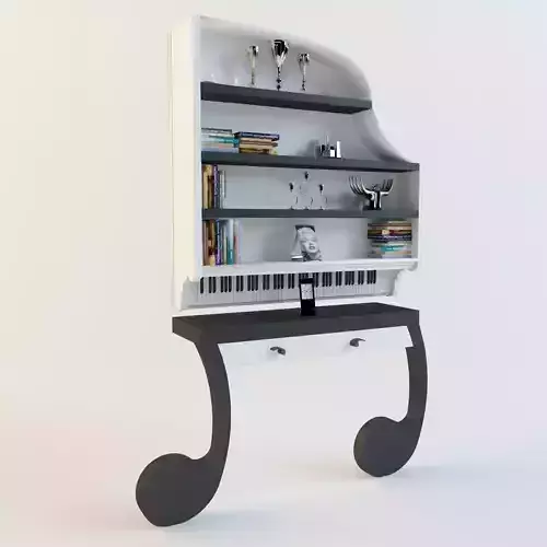 Piano Library 3D model