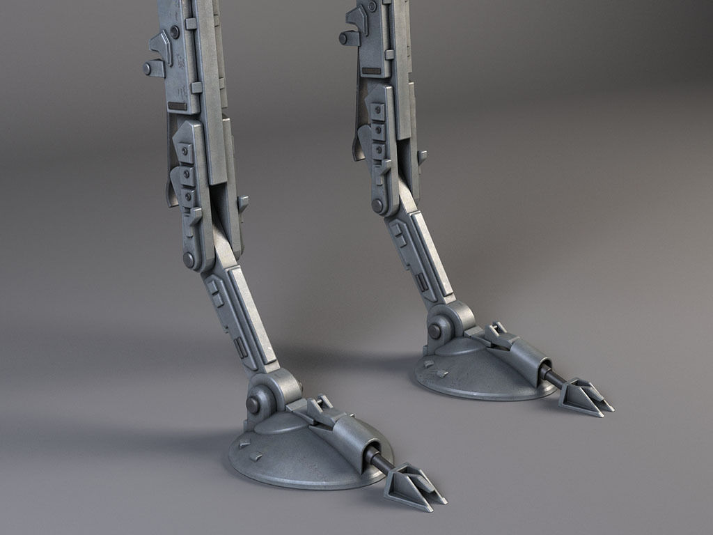 Star Wars AT-ST rigged for Maya 3D model_7
