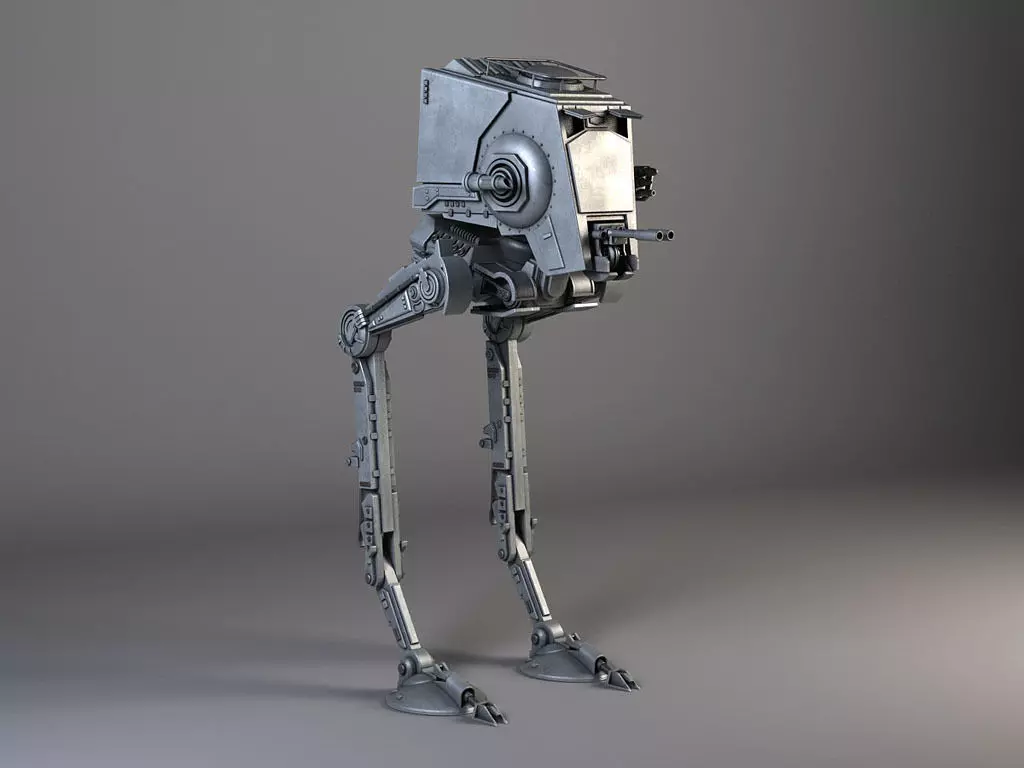 Star Wars AT-ST rigged for Maya 3D model_0