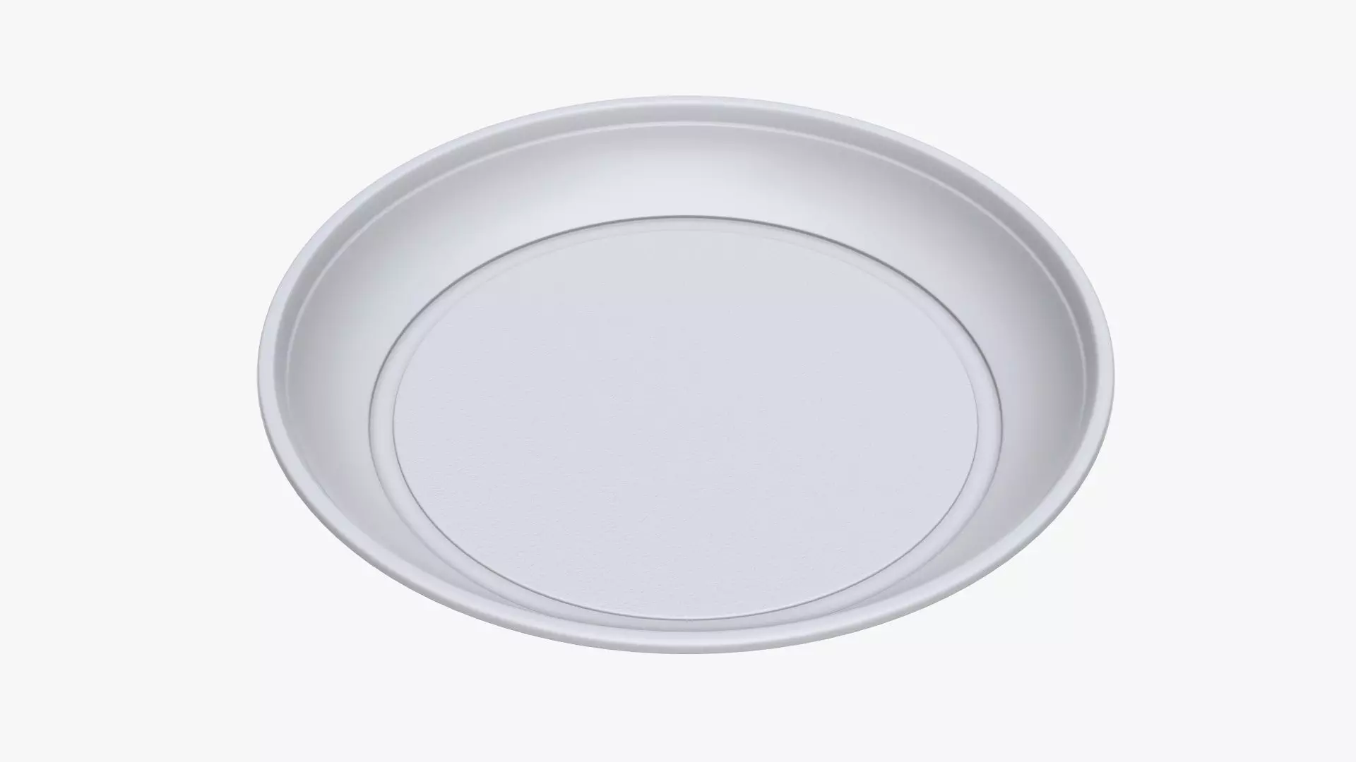 Plastic plate tableware 3D model_0