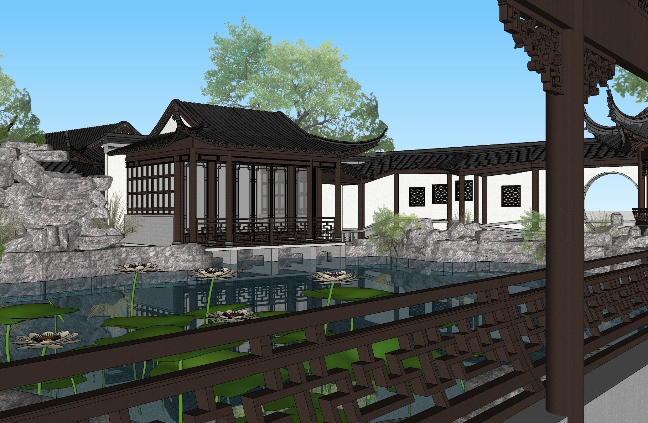 Classical Chinese Garden 3D model_5