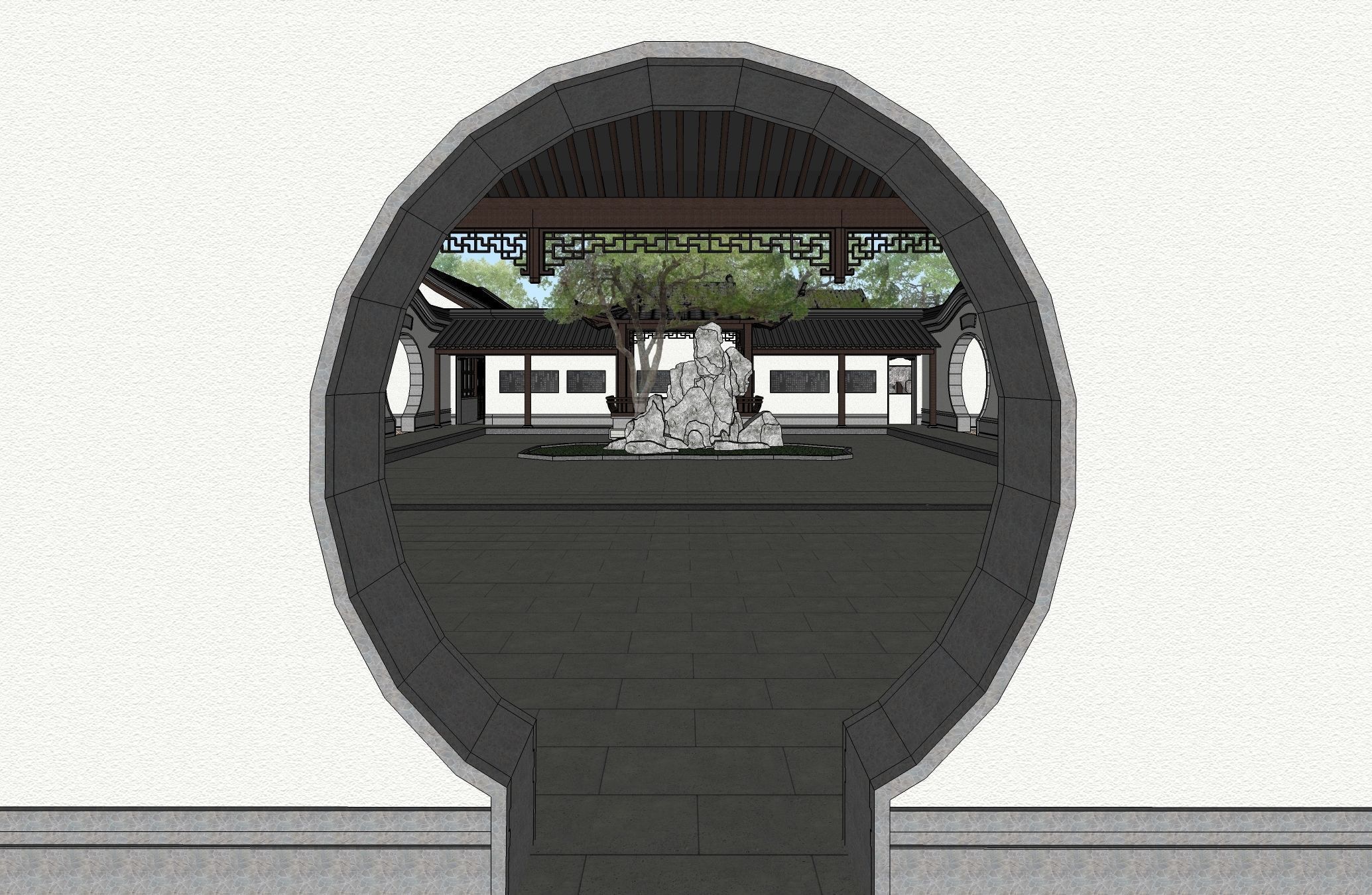 Classical Chinese Garden 3D model_4