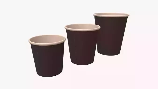 Recycled small paper coffee espresso cups