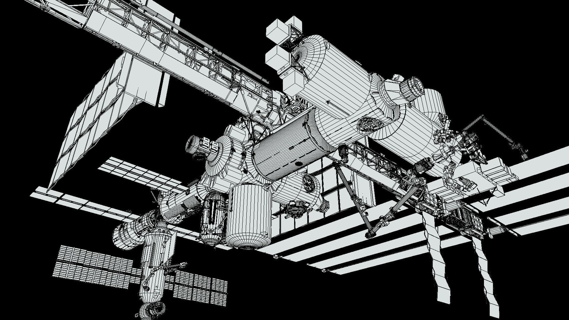 International Space Station Low-poly 3D model_40
