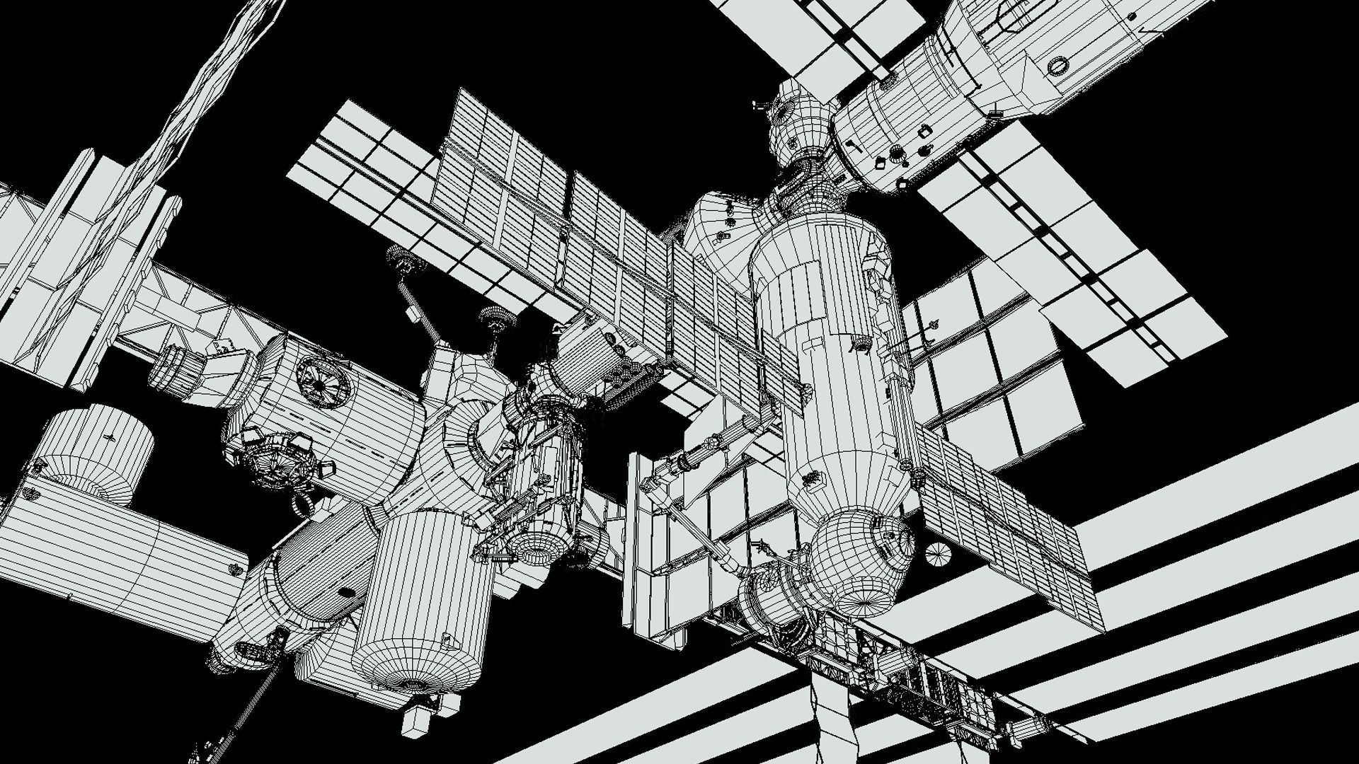 International Space Station Low-poly 3D model_41