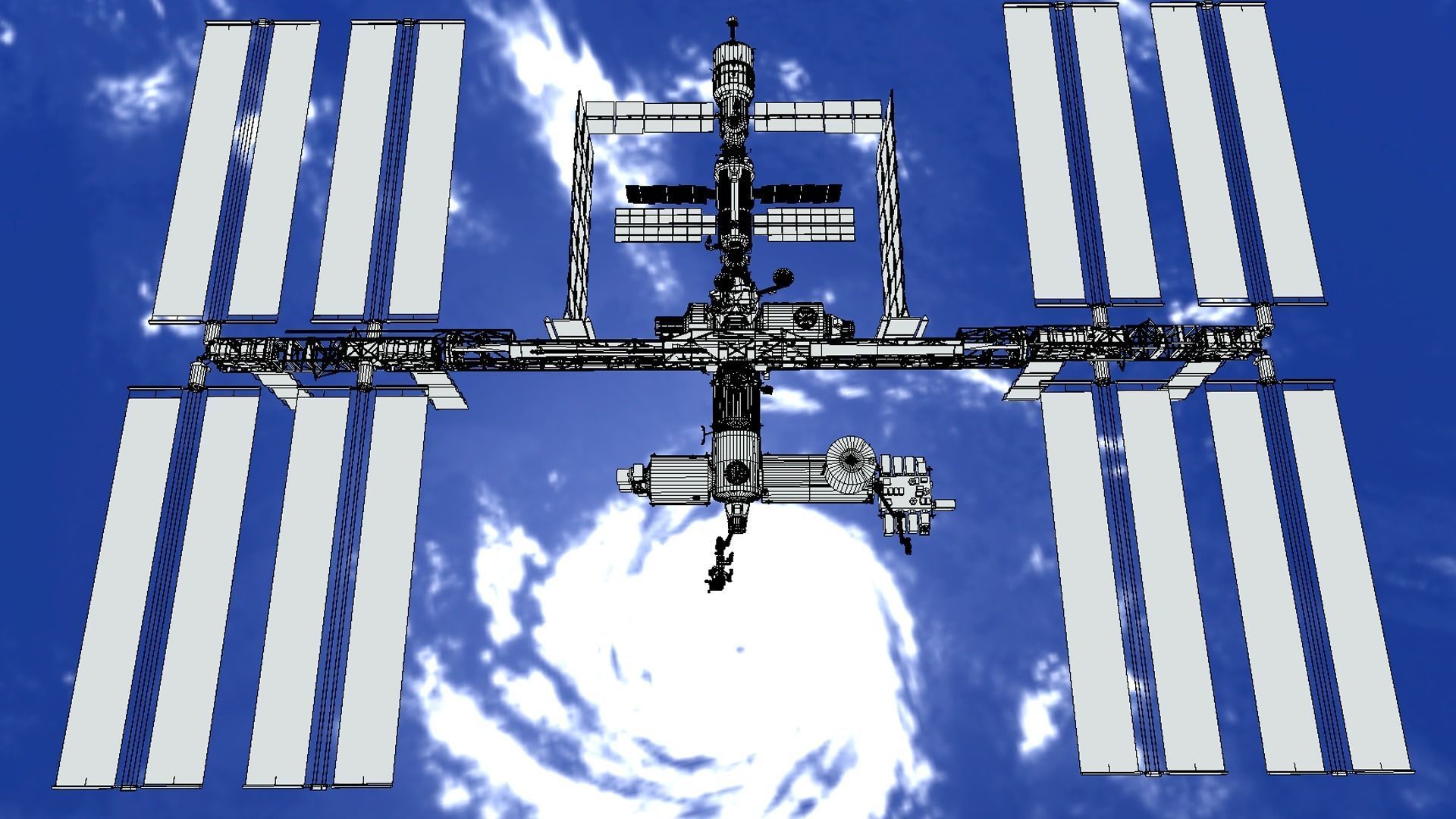International Space Station Low-poly 3D model_43