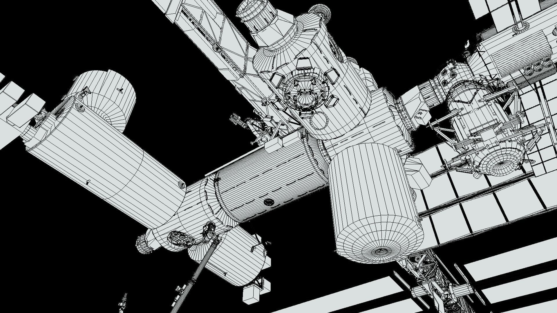 International Space Station Low-poly 3D model_44