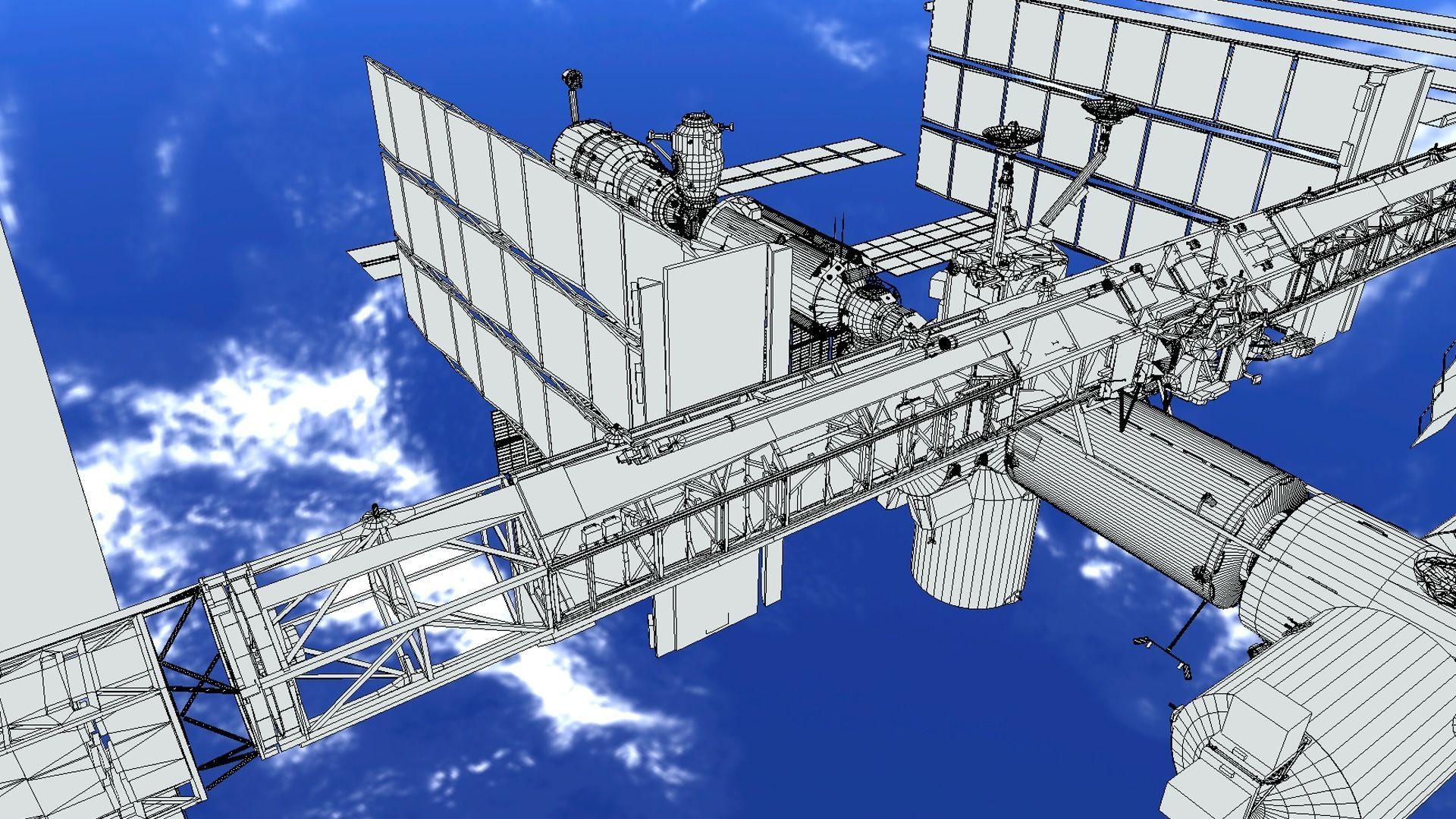 International Space Station Low-poly 3D model_42