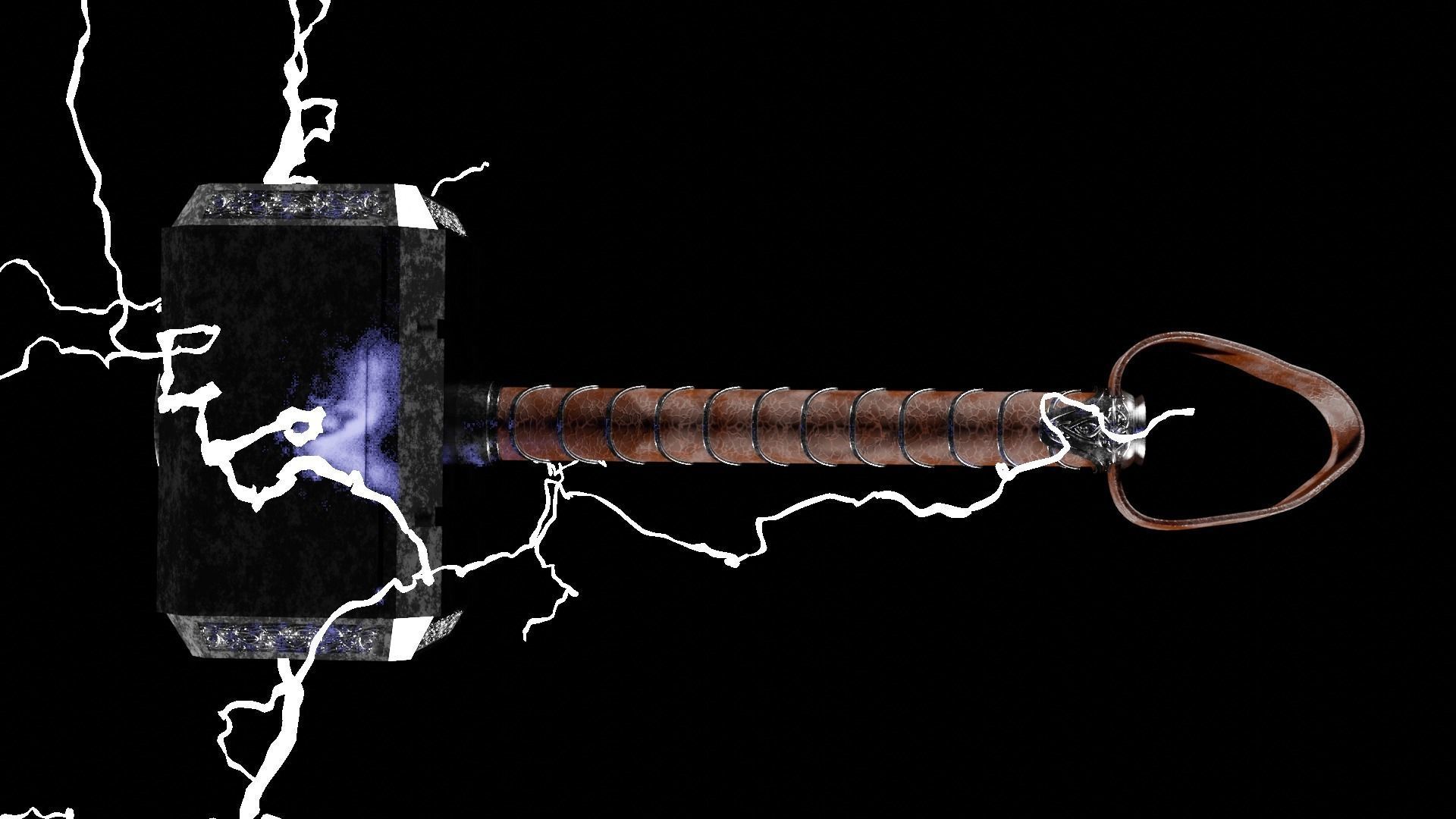 Mjolnir Thor Hammer 3D model_3