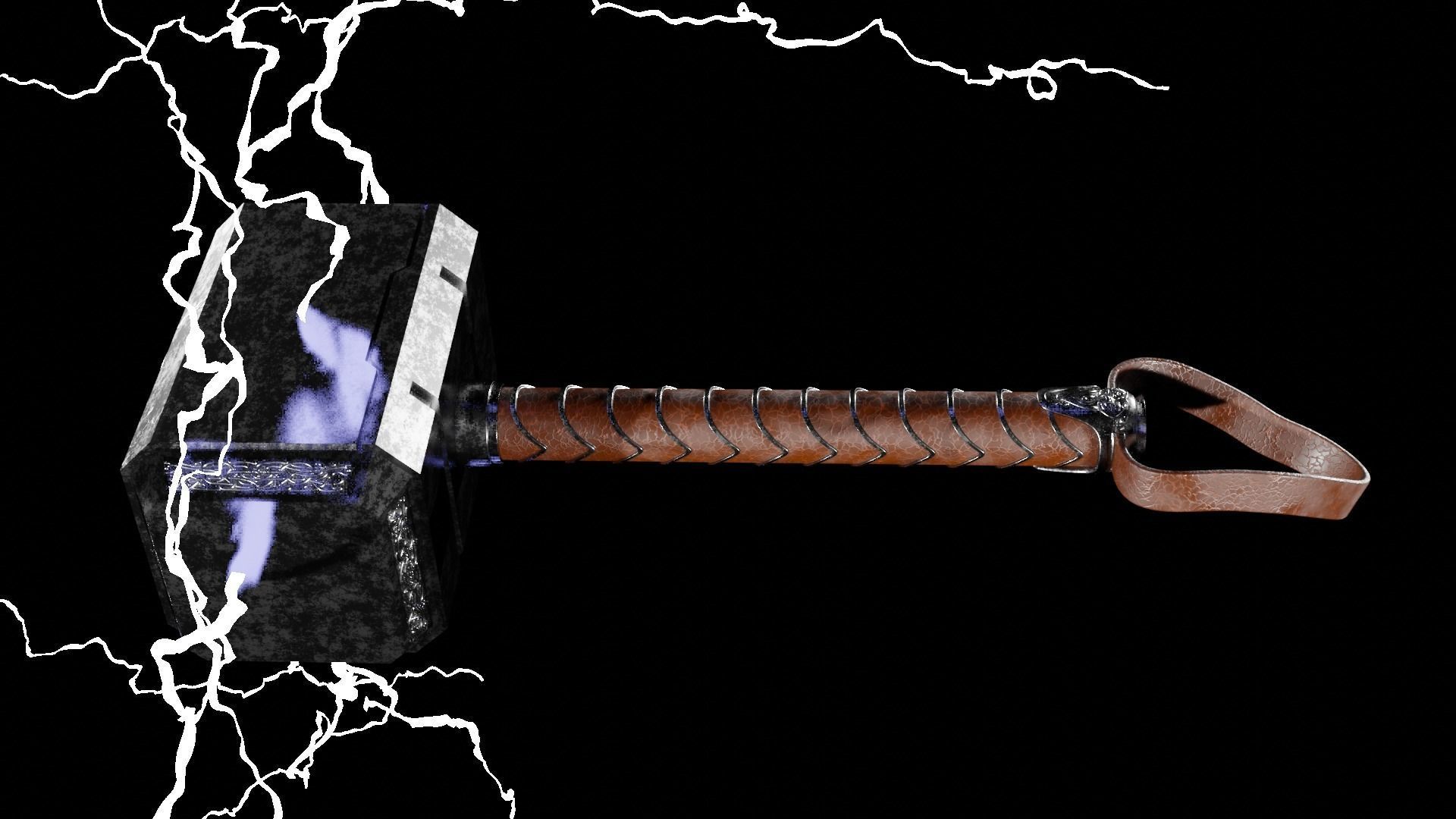 Mjolnir Thor Hammer 3D model_1