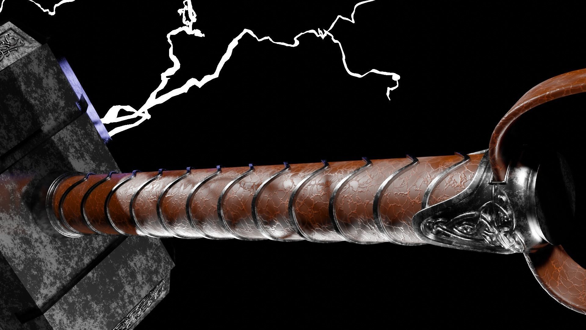 Mjolnir Thor Hammer 3D model_6